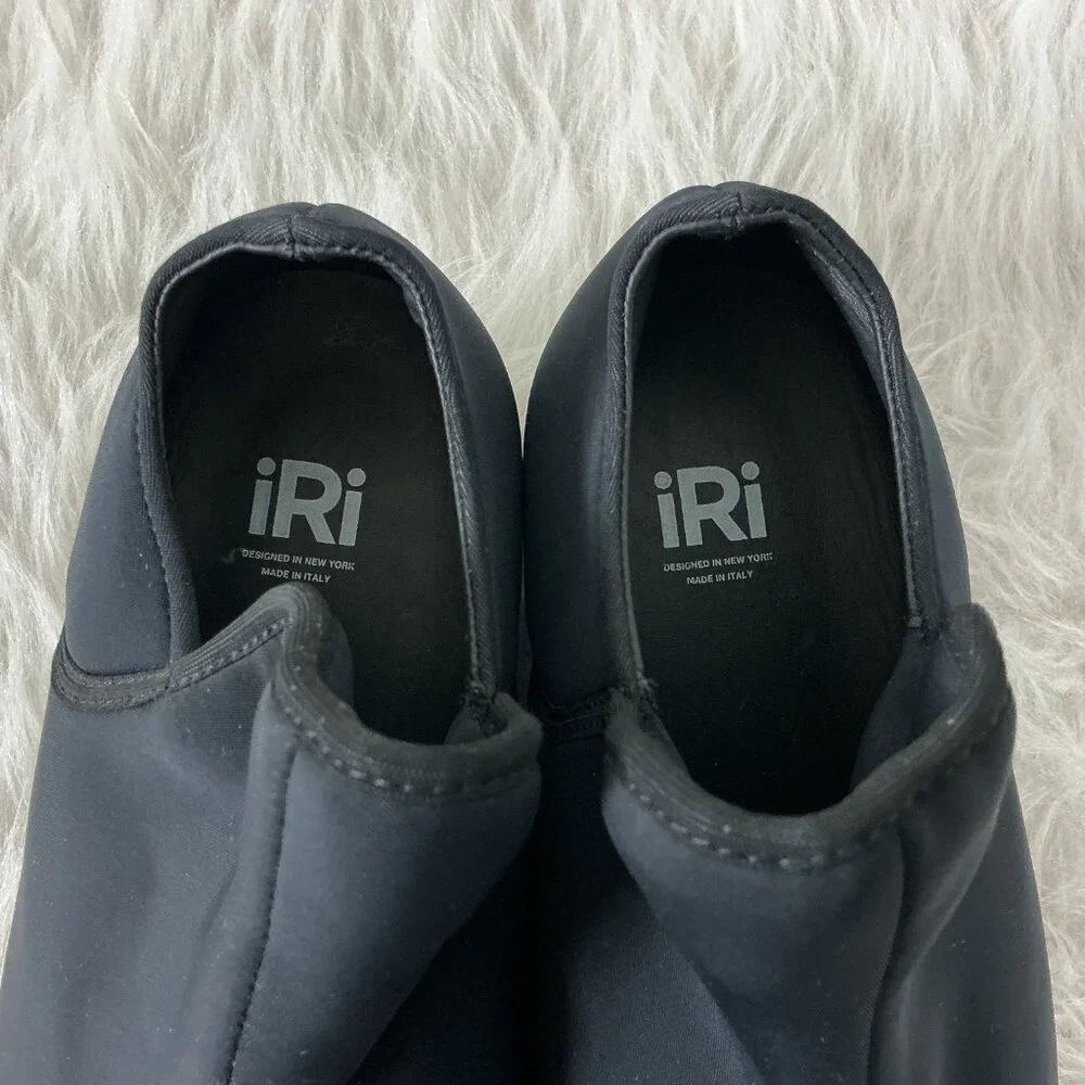 IRI NYC Wes Neoprene Black‎ Wavy Platform Low Top Sneakers 37 US 7